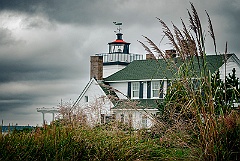 Nayatt Point Lighthouse by Tall Grass